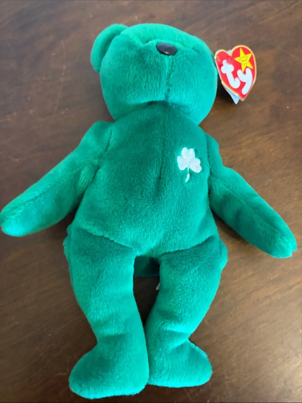 Ty Plush Teddy Bear Trio - Green, White, Brown